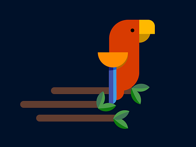 Parrot Illustration animal birds design flat illustration illustrator parrot