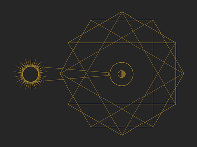 Geometric Sun astrology demo geometric geometry illustration sun
