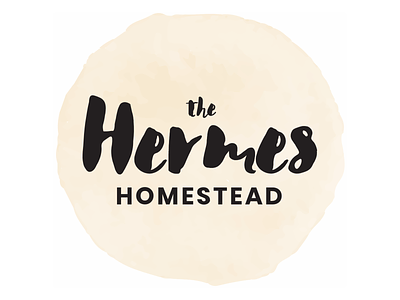 The Hermes Homestead blog brush script hand lettering logo logotype typogaphy