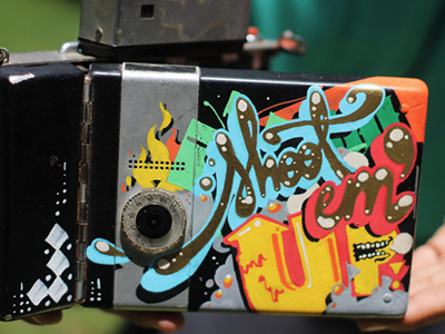 #shootemup camera illustration intervention paint polaroid posca