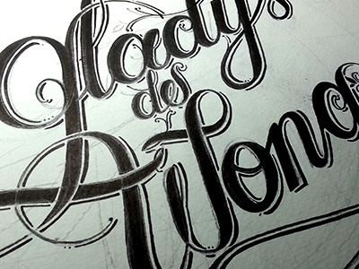 Gladys calligraphy lettering typo typography