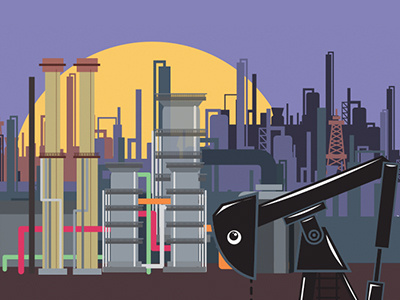 Oil refinery barrel barril boceto illustration ilustracion oil petroleo petroleum