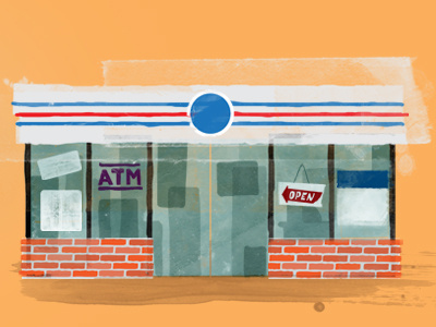Convenince Store atm convenience gas station illustration ilustracion photoshop store