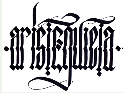 Aristeguieta aristeguieta black brushpen caligrafia calligraphy futbol gothic lettering soccer typography