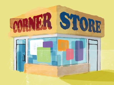 Corner Store corner store illustration ilustracion photoshop