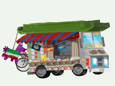 Food truck enchiladas food hispanic heritage month illustration ilustracion korea korean korean tacos mexiterranean tacos tofu
