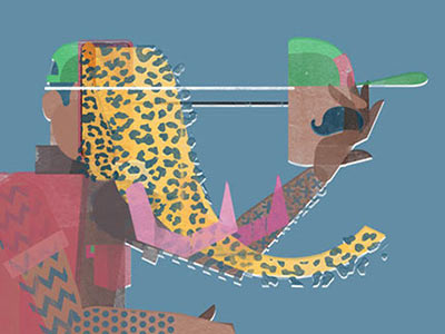 Final look + background 5panelhat animal animal tropikal bicycle camisa elephant illustration ilustracion mustache shit tropikal
