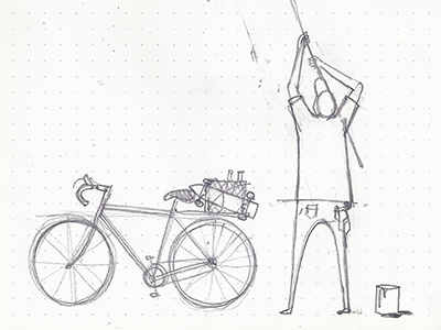 Painter bicicleta bicycle cool painter cruiser escritor illustration ilustracion painter patineta pencil pintor