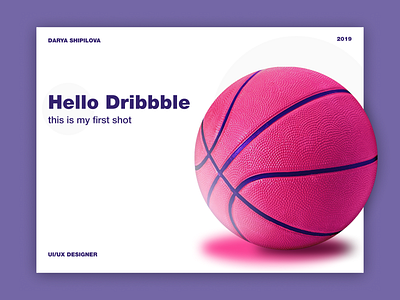 Hello Dribbble design minimal typography vector web website