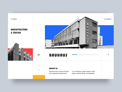 Bauhaus architecture bauhaus design figma graphic design ui ux web website