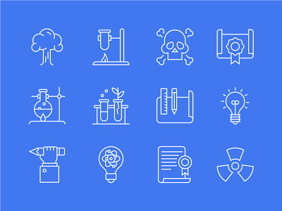 Free Science and education icon set free vector