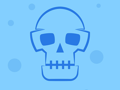 Skull blue boo dead design evil festival gost halloween head holiday skull icon