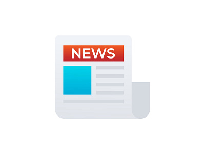 Business News article flat icon icon illustration marketing news newspaper paper story vector