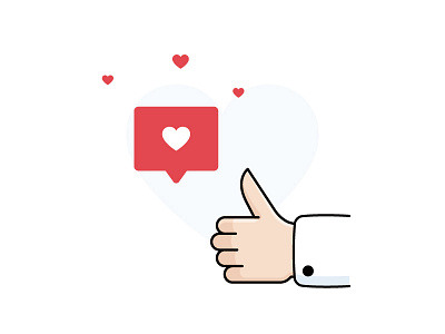 Like favorite follower heart instagram like like popular social media vector thumbup