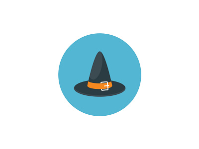 Witch hat Icon funny halloween hat illustration