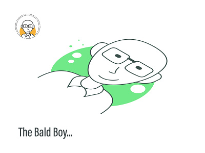 The Bald Boy avatar boy green illustration man yellow