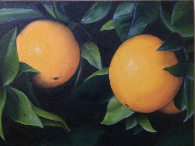 Orange Oil Painting