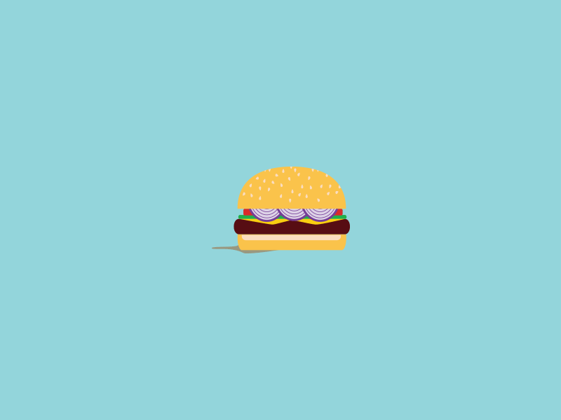 I made a burger. burger colors delicious design gif illustrations meat shapes