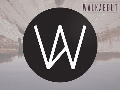 walkabout. circle custom logo road type walkabout