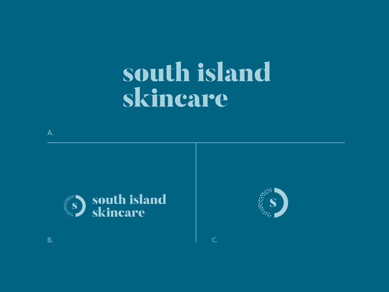 Skincare Logo II blue brand brand identity branding cactus design geometric graphic design icon identity island logo logo design mark ocean seal set skincare type typography logo