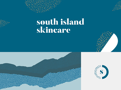 South Island Branding beauty brand brand identity branding design geometric graphic design icon identity island logo logo design mark ocean sea seal set skincare type typography logo