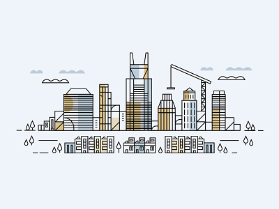 Nashville Skyline Illustration