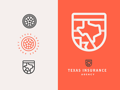 Texas Logo brand brand identity branding design geometric graphic design icon identity insurance insurance company logo logo design mark red seal set shield texas type typography logo