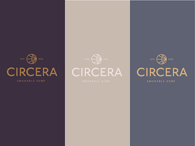 Circera Logo Color Options brand brand identity branding cbd design geometric gold graphic design hemp icon identity logo logo design mark moon seal set sun type typography logo