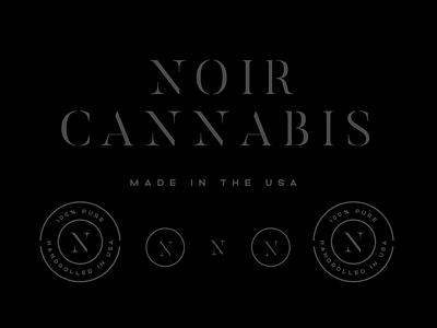 Noir Cannabis brand brand identity branding cannabis cbd design geometric graphic design hemp icon identity logo logo design mark seal set type typography logo