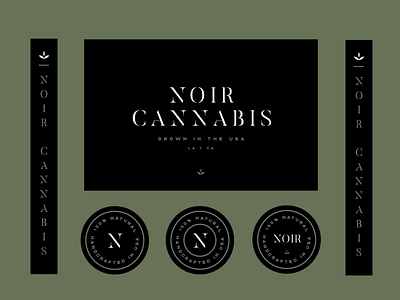 Noir Logos 2 black brand brand identity branding cannabis cannabis packaging design geometric graphic design icon identity label logo logo design mark seal set type typography logo