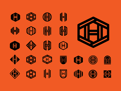 H Logos 36daysoftype black brand brand identity branding design flat geometric graphic design icon identity logo logo design mark seal set type typography logo