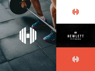 Hewlett Fitness Peronal Trainer Logo brand brand identity branding design fitness geometric graphic design gym icon identity logo logo design mark personal trainer red seal trainer type typography logo workout