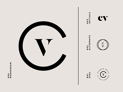 CV Wedding Logo Monogram