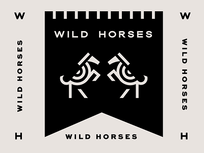 Wild Horses Icons banner black brand branding dallas design flat geometric graphic design horse icon identity logo logo design logo designer mark pattern seal type typography logo