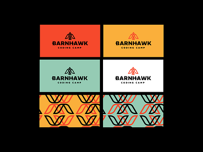 Barnhawk Logo Business Card Design bird brand identity camp coding