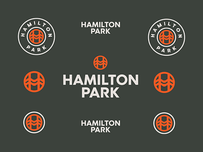 Hamilton Park Logo Set brand identity forest nature park river tree