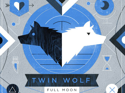 Twin Wolf album black blue design geometric graphic design illustration poster texture twin wolf