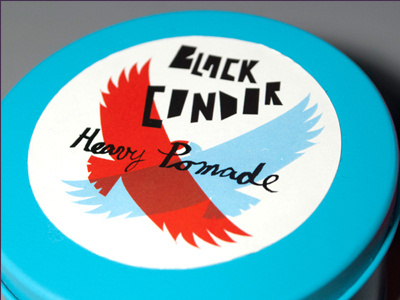 Black Condor Pomade blue design hand lettering multiply package design type typography vintage