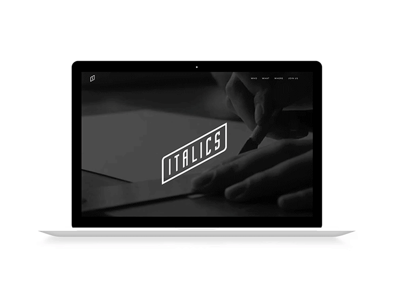 Italics DFW Website Launch clean dallas design dfw fort worth graphic design logo minimal overlay ux web design website