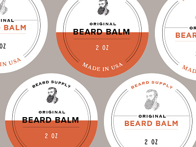 Beard Supply Label Designs balm beard beard oil beards orange package design packaging