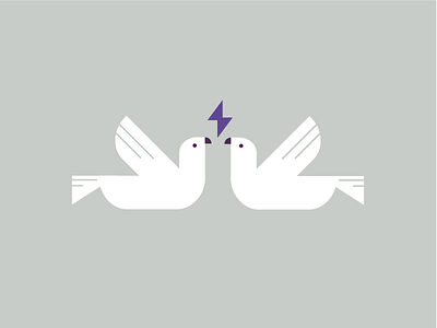 Purple Lightning adobe bolt harper illustration illustrator lightning minimal prince purple swiss