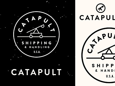 Catapult art director branding catapult identity logo mark seal stamp type typography
