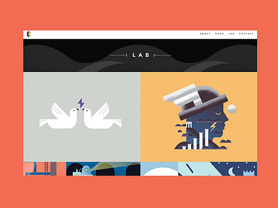 The Lab designer illustration illustrations lab portfolio web website work
