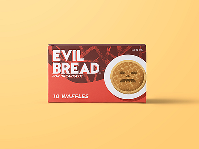 Evil Bread box breakfast dead design evil illustration monster package typography vector waffles