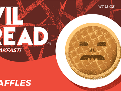 Evil Bread II bread breakfast design evil graphic illustration monster typography vintage waffles