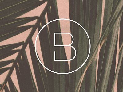 TBP branding exotic fashion logo mark minimal nude palm pink plant tree