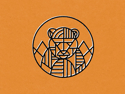 Bear art bear line logo mountain multiply offset pattern print seal vector