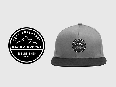 Snapback apparel beard hat illustration mountain mountains patch snapback typography