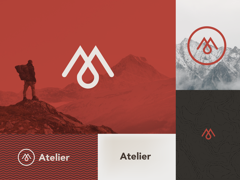 Atelier Logo Design adventure app brand branding explore graphic design hike icon idenity inspiration logo mark mountain navigation seal type typography ui
