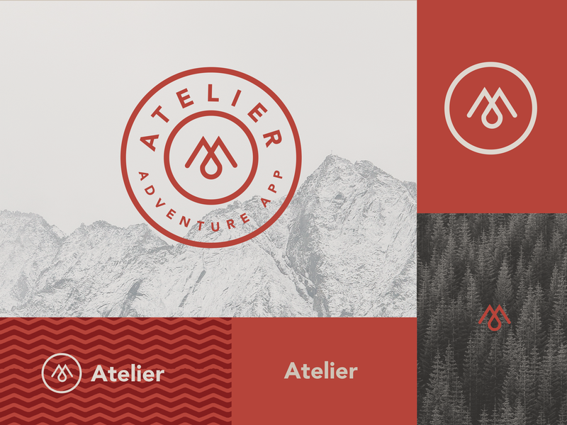 Atelier Branding #2 app branding design geometric graphic design hike icon illustration logo logo a day mark mountain pattern tree type typography ui ux